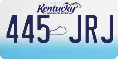 KY license plate 445JRJ