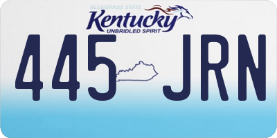 KY license plate 445JRN
