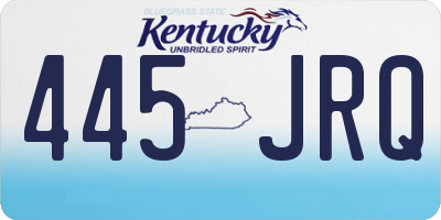 KY license plate 445JRQ