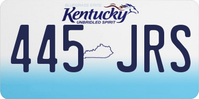 KY license plate 445JRS