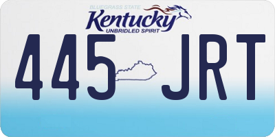 KY license plate 445JRT