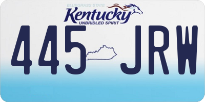 KY license plate 445JRW