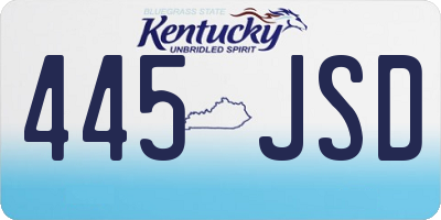 KY license plate 445JSD