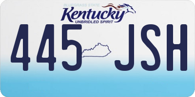 KY license plate 445JSH