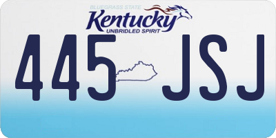 KY license plate 445JSJ