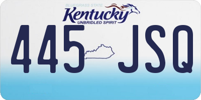 KY license plate 445JSQ