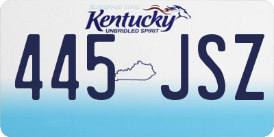KY license plate 445JSZ