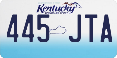 KY license plate 445JTA
