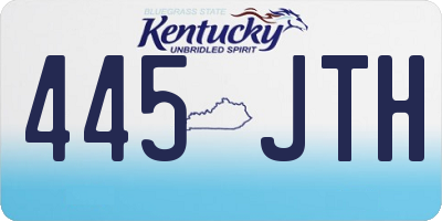 KY license plate 445JTH