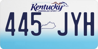 KY license plate 445JYH