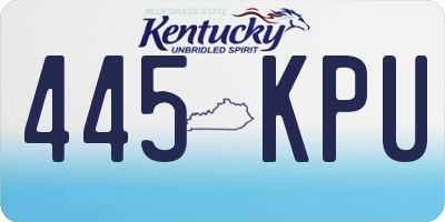 KY license plate 445KPU
