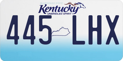 KY license plate 445LHX