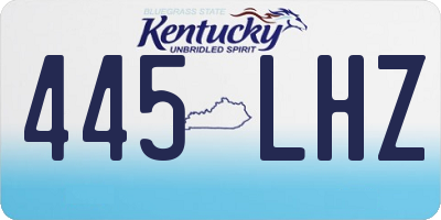 KY license plate 445LHZ