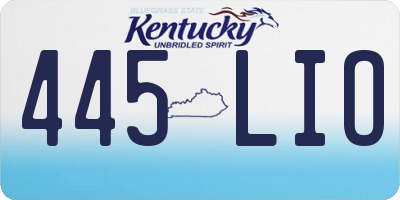 KY license plate 445LIO