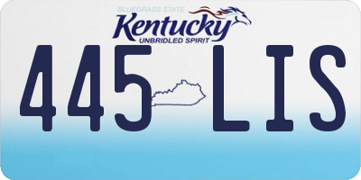 KY license plate 445LIS