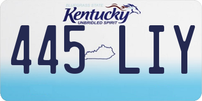 KY license plate 445LIY