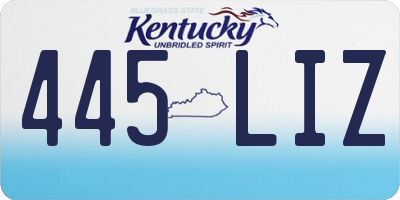 KY license plate 445LIZ