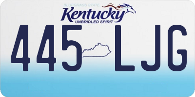 KY license plate 445LJG
