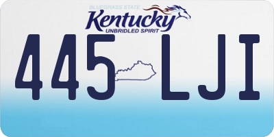 KY license plate 445LJI