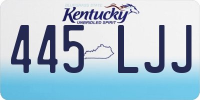 KY license plate 445LJJ
