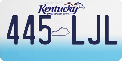 KY license plate 445LJL