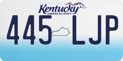 KY license plate 445LJP