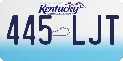 KY license plate 445LJT