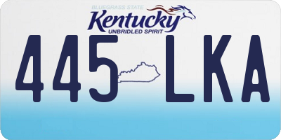 KY license plate 445LKA