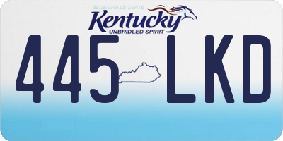 KY license plate 445LKD