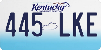 KY license plate 445LKE