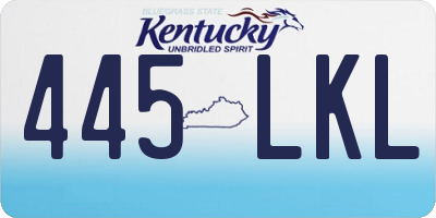 KY license plate 445LKL