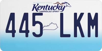 KY license plate 445LKM