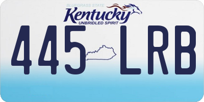 KY license plate 445LRB