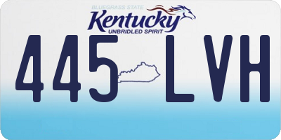 KY license plate 445LVH