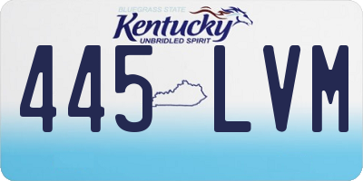 KY license plate 445LVM