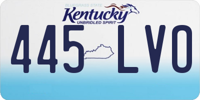 KY license plate 445LVO