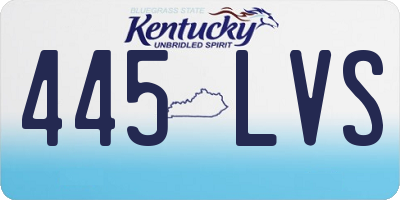 KY license plate 445LVS