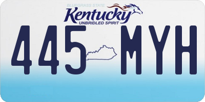 KY license plate 445MYH