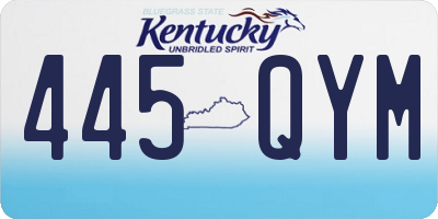 KY license plate 445QYM