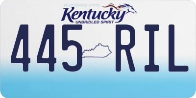KY license plate 445RIL