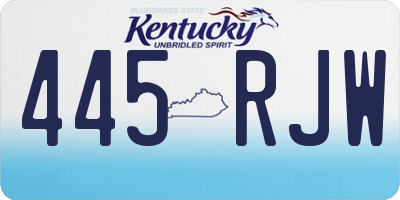 KY license plate 445RJW