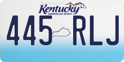 KY license plate 445RLJ