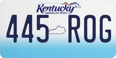 KY license plate 445ROG