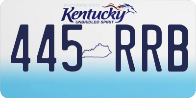 KY license plate 445RRB