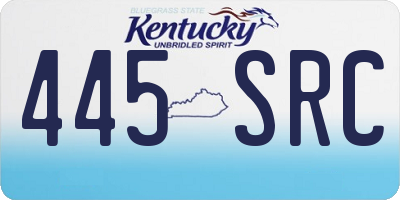 KY license plate 445SRC