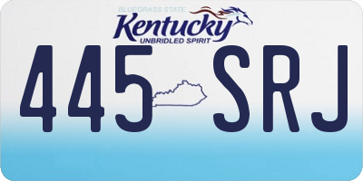 KY license plate 445SRJ