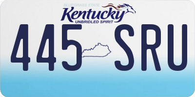 KY license plate 445SRU