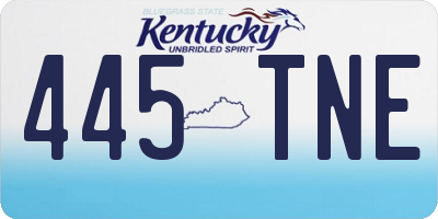 KY license plate 445TNE