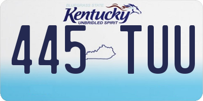 KY license plate 445TUU