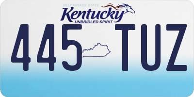 KY license plate 445TUZ